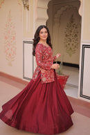 LW 7129 A Premium Pure Simmer Vichitra Readymade Lehenga