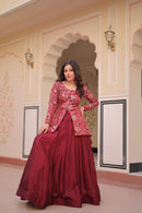 LW 7129 A Premium Pure Simmer Vichitra Readymade Lehenga