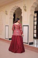 LW 7129 A Premium Pure Simmer Vichitra Readymade Lehenga
