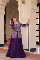 LW 7129 B Premium Pure Simmer Vichitra Readymade Lehenga