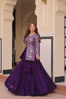 LW 7129 B Premium Pure Simmer Vichitra Readymade Lehenga