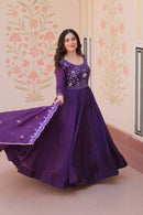 KA 1230 A Elegant Party Wear Embroidered Work Anarkali Gown