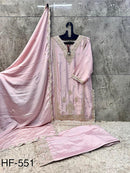 Hoor Tex Hf 551 D Designer Heavy Chinon Work Pakistani Suit