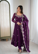 ZF 5011 A Elegant Embroidered Sequence Work Designer Anarkali Suit