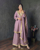 KR 1012 B Designer Simmer Silk Mirror Work Suit