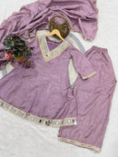 KR 1012 B Designer Simmer Silk Mirror Work Suit