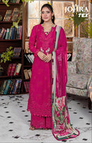 Johra Tex JT 184 C Cambric Cotton With Chikankri Embroidery Work Pakistani Suit