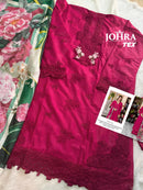 Johra Tex JT 184 C Cambric Cotton With Chikankri Embroidery Work Pakistani Suit