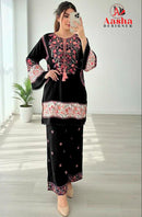 Aasha Designer 1192 B Pure Reyon With Heavy Self Embrodery Work Pakistani Suit