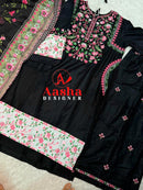Aasha Designer 1192 B Pure Reyon With Heavy Self Embrodery Work Pakistani Suit