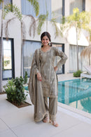 Lw 9318 Designer Zari Multi & Thread Embroidered Work Suit