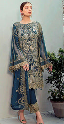 Ramsha 497 A Fox Georget With Heavy Embroidery Work Pakistani Suit