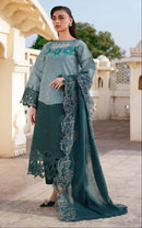 Alif Fashion  A 215 B Pure  Cotton  With Heavy Embroidery Work Pakistani Suit