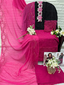 Alif Fashion  A 215 A Pure  Cotton  With Heavy Embroidery Work Pakistani Suit