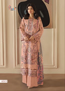 Shree Fabs 4215  Pure Cotton With Heavy Embroidery Work Pakistani Suit