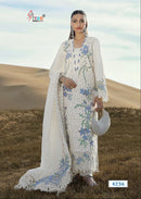 Shree Fabs 4236 Pure Cotton Lawn With Heavy Self Embrodery Work Pakistani Suit