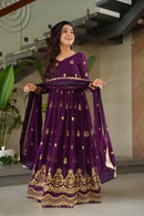 Lw-9279 B Designer Faux Blooming With Rich Zari & Sequins Anarkali Gown