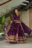 Lw-9279 B Designer Faux Blooming With Rich Zari & Sequins Anarkali Gown