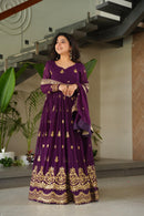 Lw-9279 B Designer Faux Blooming With Rich Zari & Sequins Anarkali Gown