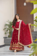 Lw-9279 A Designer Faux Blooming With Rich Zari & Sequins Anarkali Gown