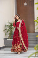 Lw-9279 A Designer Faux Blooming With Rich Zari & Sequins Anarkali Gown