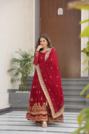 Lw-9279 A Designer Faux Blooming With Rich Zari & Sequins Anarkali Gown