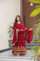 Lw-9279 A Designer Faux Blooming With Rich Zari & Sequins Anarkali Gown