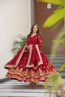 Lw-9279 A Designer Faux Blooming With Rich Zari & Sequins Anarkali Gown