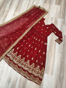 Lw-9279 A Designer Faux Blooming With Rich Zari & Sequins Anarkali Gown