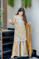 SSR 531 A Pure  Gmy Choo With Embroidery Sequence Work Suit