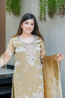 SSR 531 A Pure  Gmy Choo With Embroidery Sequence Work Suit