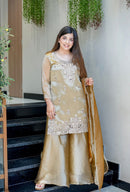 SSR 531 A Pure  Gmy Choo With Embroidery Sequence Work Suit