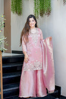 SSR 531 B Pure  Gmy Choo With Embroidery Sequence Work Suit