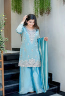 SSR 531 C Pure  Gmy Choo With Embroidery Sequence Work Suit