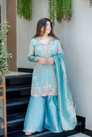SSR 531 C Pure  Gmy Choo With Embroidery Sequence Work Suit