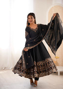 Zf-5016 B Designer Elegant Embroidered Sequence Anarkali Gown