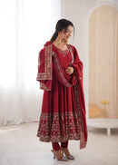 Zf-5016 C Designer Elegant Embroidered Sequence Anarkali Gown