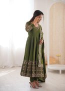 Zf-5016 D Designer Elegant Embroidered Sequence Anarkali Gown