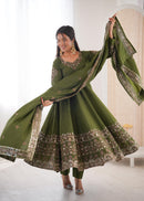 Zf-5016 D Designer Elegant Embroidered Sequence Anarkali Gown