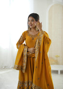 Zf-5016 E Designer Elegant Embroidered Sequence Anarkali Gown
