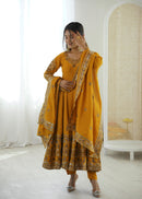 Zf-5016 E Designer Elegant Embroidered Sequence Anarkali Gown
