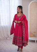 Zf-5016 A Designer Elegant Embroidered Sequence Anarkali Gown