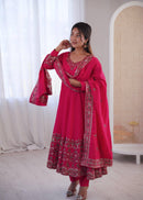 Zf-5016 A Designer Elegant Embroidered Sequence Anarkali Gown