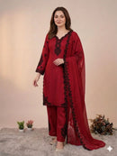 Lg-2079 C Premium Cotton  Embroidery Work Pakistani Suit