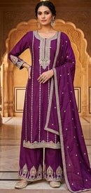 Hoor Tex 553 C Designer Heavy Chinon Silk Pakistani Suit