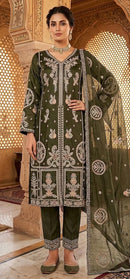 Hoor Tex 684 B Designer Chiffon Heavy Cristal Viscous Work Pakistani Suit