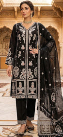 Hoor Tex 684 C Designer Chiffon Heavy Cristal Viscous Work Pakistani Suit