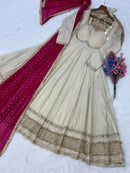 LW 9329 B Cosmos with Real Mirror with Zari Embroidered lace work Suits