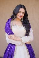 LW 9329 Cosmos with Real Mirror with Zari Embroidered lace work Suits