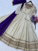 LW 9329 Cosmos with Real Mirror with Zari Embroidered lace work Suits